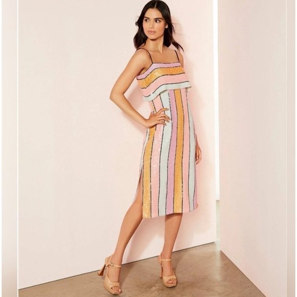 Gianni Bini Dresses & Skirts - NWT Gianni Bini Pastel Sequin Striped A Line Dress